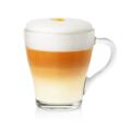 Cup of cappuccino on white