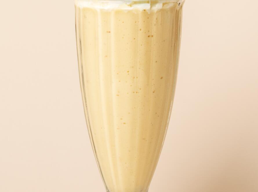 Vanilla milkshake with whipped cream